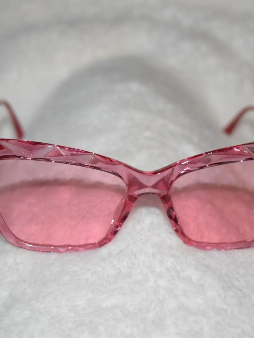 Pink Sunglasses with Decorative Stud Accent - Women's Accessories